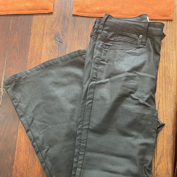 Altar’d State Clara coated black high rise flare jeans size 29 - Picture 5 of 5